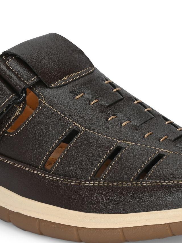 Herren Luxury Feet Braune Ledersandalen - Lord Lifestyle